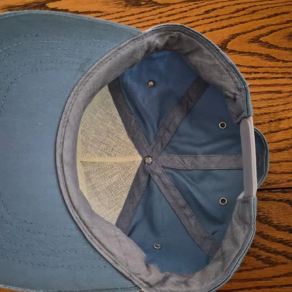 Vintage United Nations Nations Unies Snapback Hat Cap Blue GORPCORE Patch